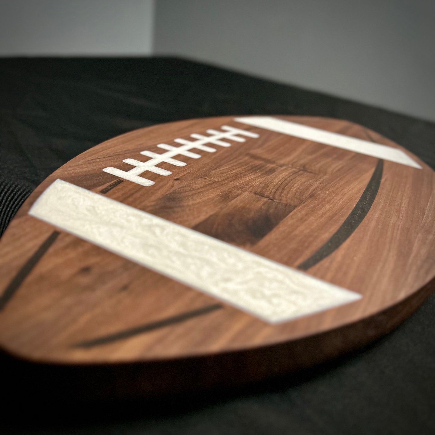 Charcuterie Board | Football | Walnut w/ Epoxy