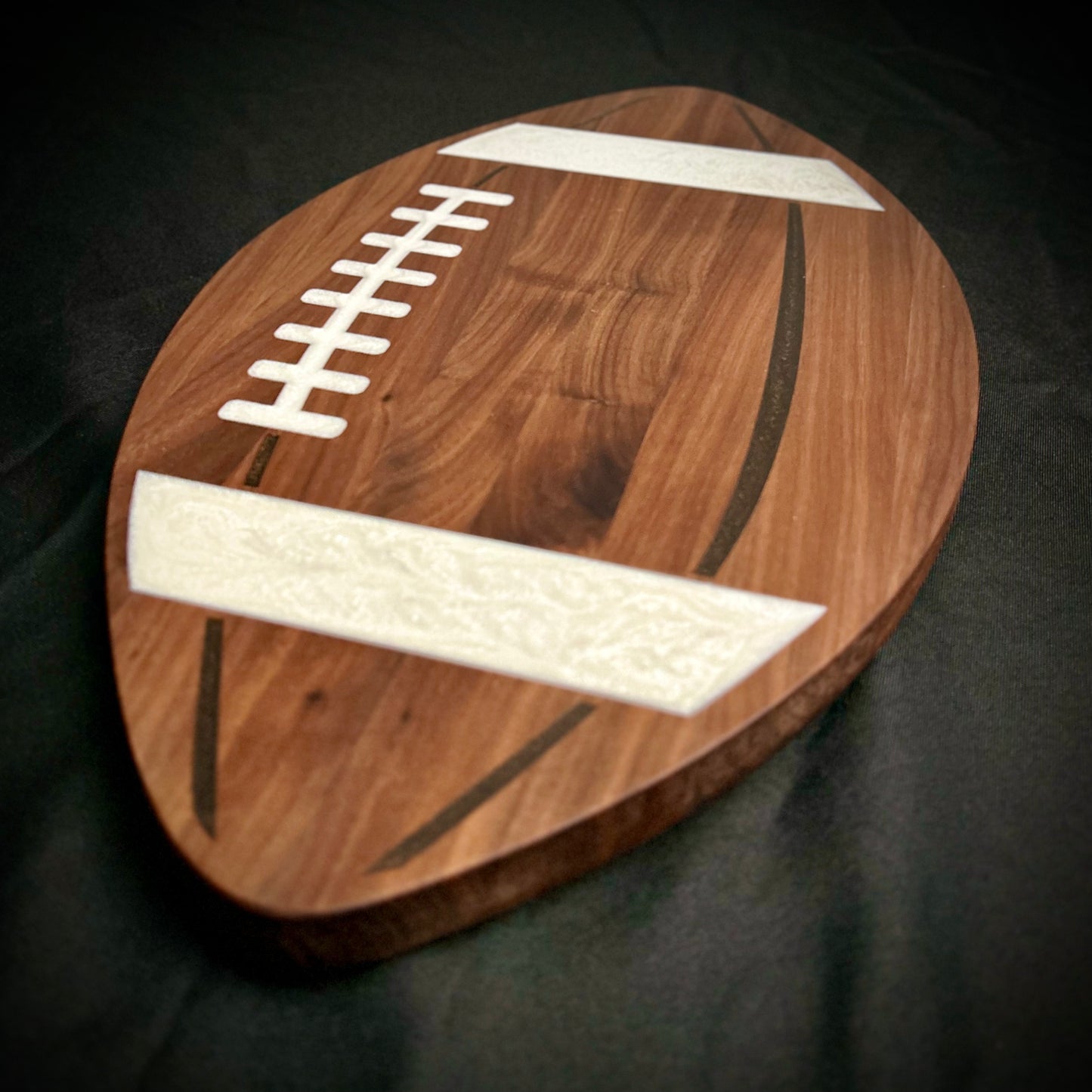 Charcuterie Board | Football | Walnut w/ Epoxy