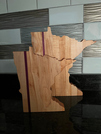 Minnesota Maple & Purpleheart Serving Board