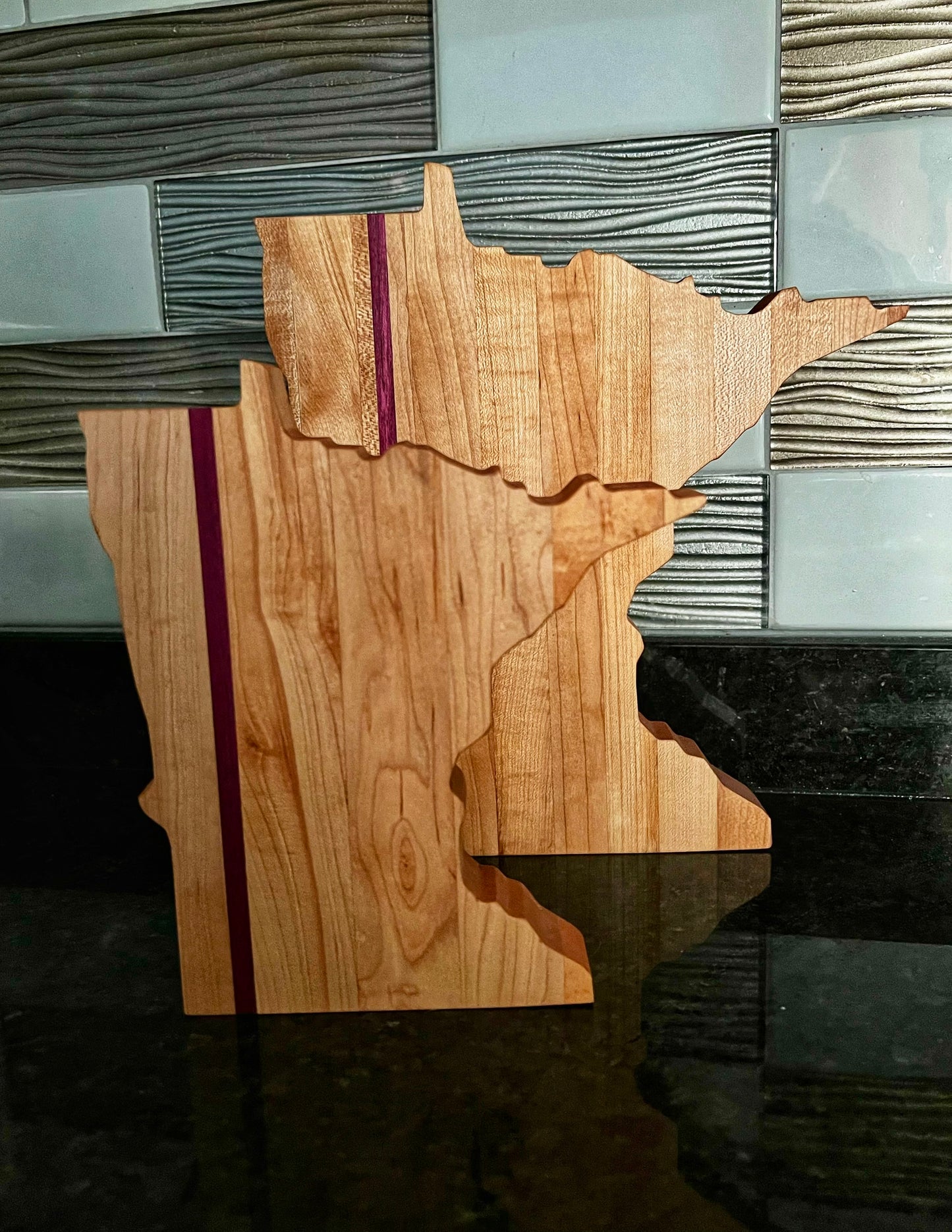 Minnesota Maple & Purpleheart Serving Board