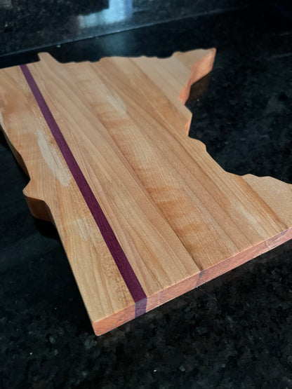 Minnesota Maple & Purpleheart Serving Board