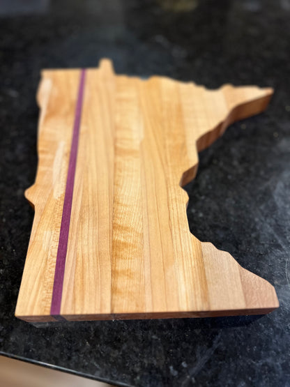 Minnesota Maple & Purpleheart Serving Board