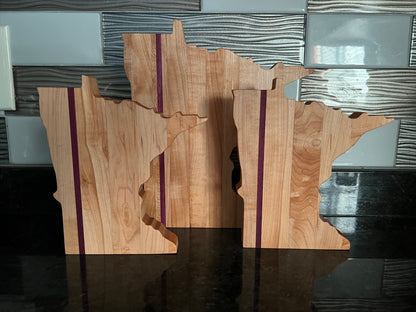 Minnesota Maple & Purpleheart Serving Board